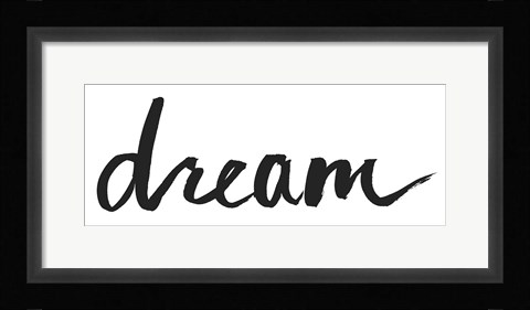 Framed Dreamer Panel BW Print