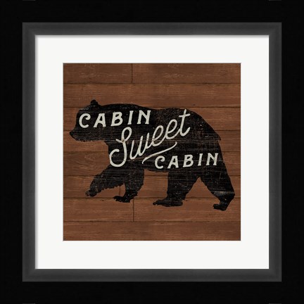 Framed Lake Lodge IV Print