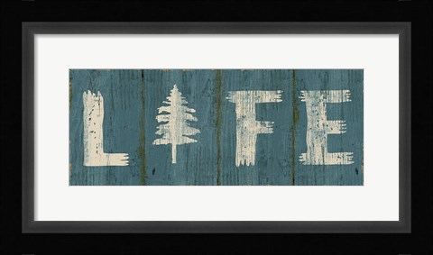 Framed Lake Lodge VI Blue Print