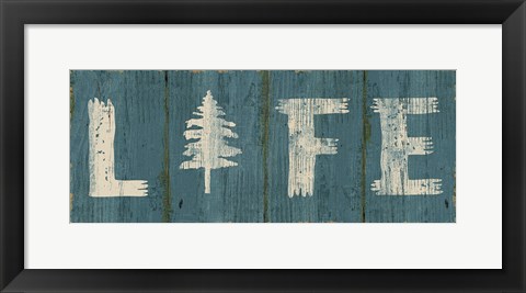 Framed Lake Lodge VI Blue Print
