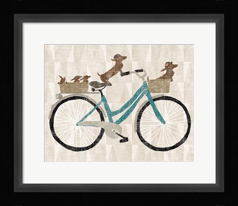 Framed Doxie Ride ver II Print