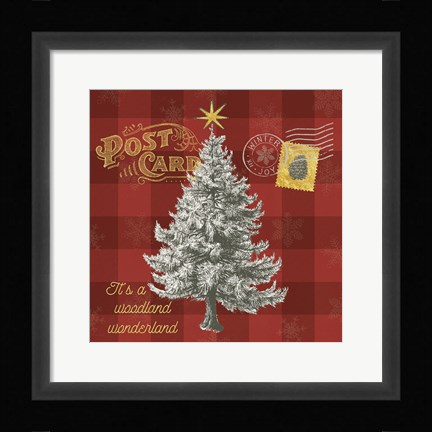 Framed Winter Reindeer VIII Print