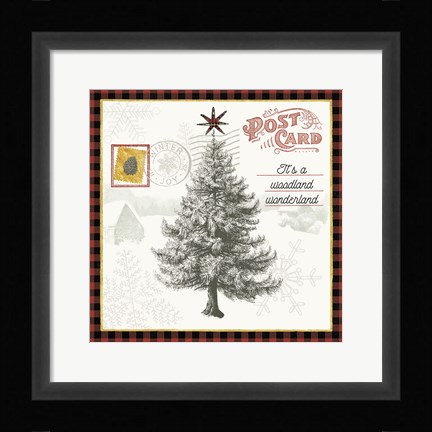 Framed Winter Reindeer IV Print