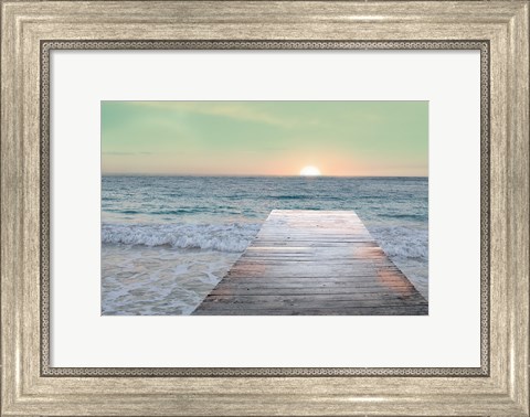 Framed Sunrise Dock Print