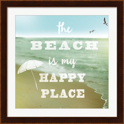 Framed Happy Beach Print