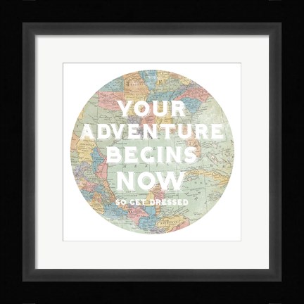 Framed Hemisphere I Print