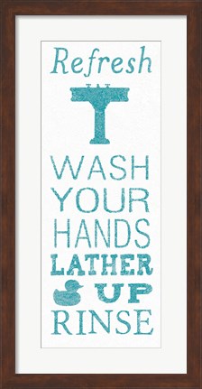 Framed Hand Towel Sink Print