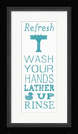 Framed Hand Towel Sink Print