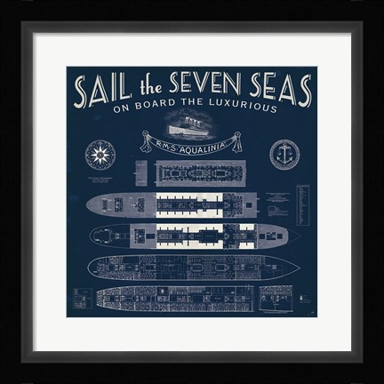 Framed Blueprint Luxury Liner Print