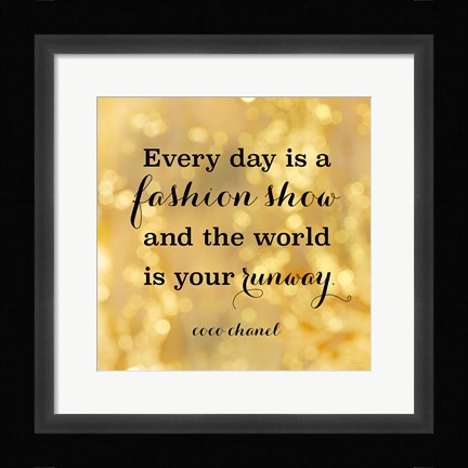 Framed Fashion Quotes II Print