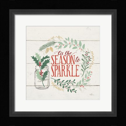 Framed Seasons Greetings IV Print