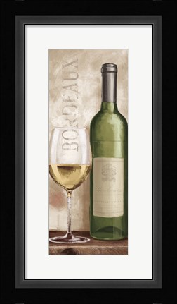 Framed Wine in Paris V White Wine Print