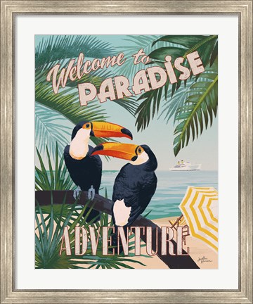 Framed Welcome to Paradise II Print