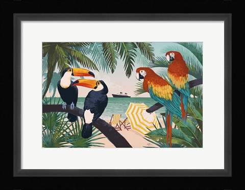 Framed Welcome to Paradise VI Print