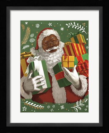 Framed Santas List IV v2 Crop Print