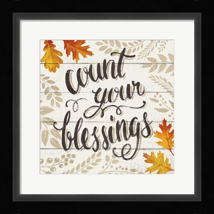 Framed Harvest Delight VII on White Print