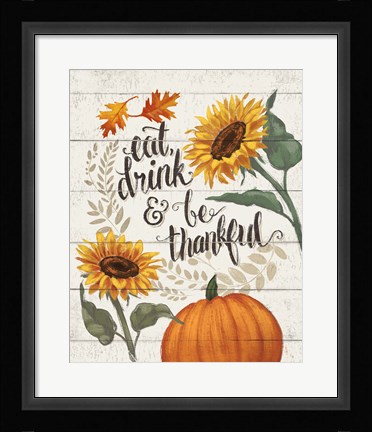 Framed Harvest Delight II on White Print