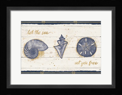 Framed Calm Seas V Print