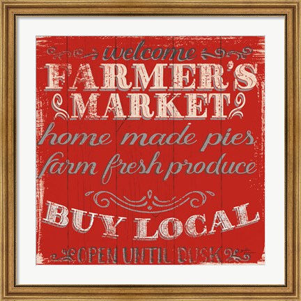 Framed Farmers Market X Print