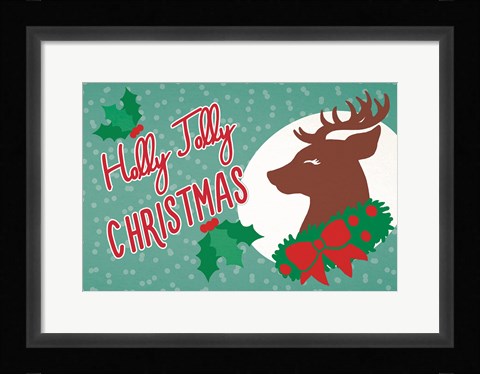 Framed Retro Christmas I Bright Print