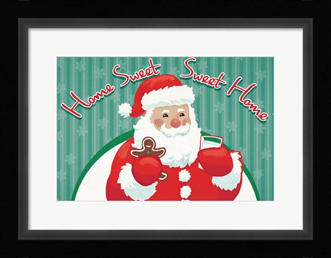 Framed Retro Christmas V Bright Print