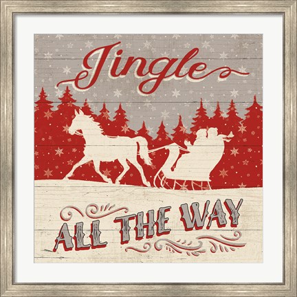 Framed Holiday in the Woods I Print