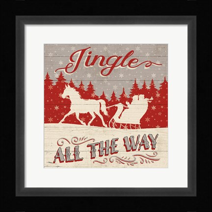 Framed Holiday in the Woods I Print
