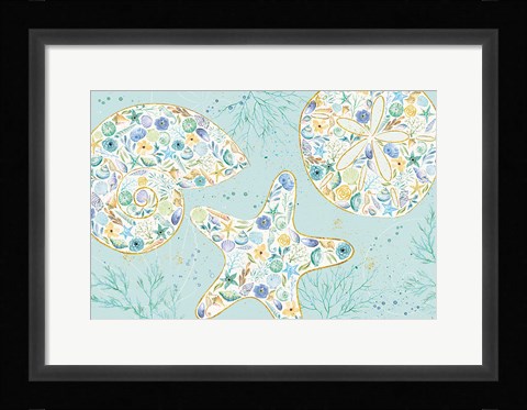 Framed Seaside Blossoms V Print