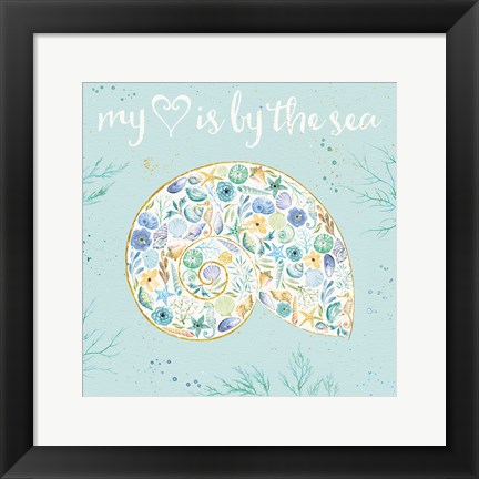 Framed Seaside Blossoms III Print