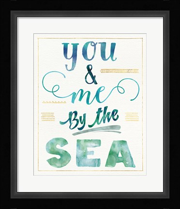 Framed Coastal Words II v.2 Print