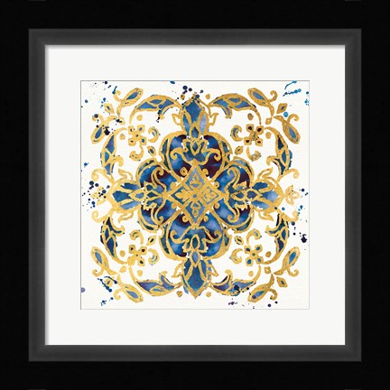 Framed Little Jewels IV Blue Print