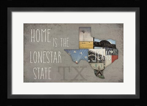 Framed InstaStates VII Dark Print