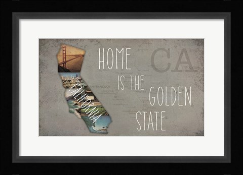 Framed InstaStates V Dark Print