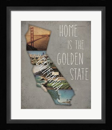 Framed InstaStates I Dark Print