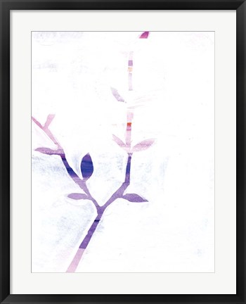 Framed Leaf Trio III Print