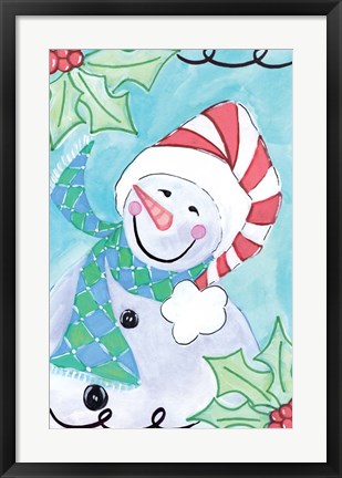 Framed Happy Snowman II Print