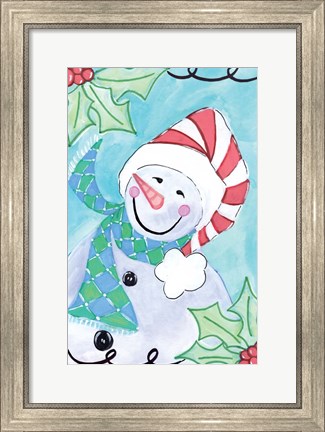 Framed Happy Snowman II Print