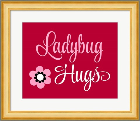 Framed Ladybug Hugs Print