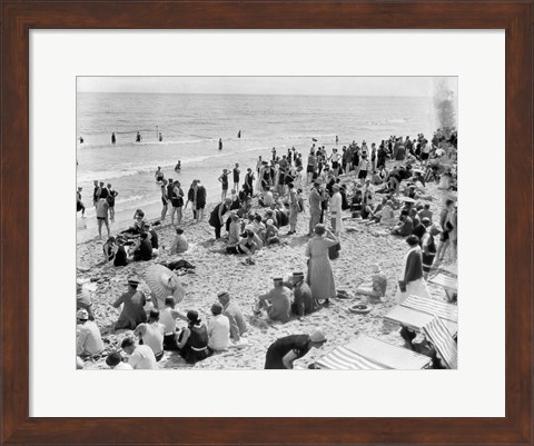 Framed 1920s Crowd Of People Print