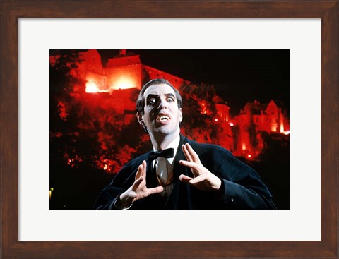 Framed Man In Vampire Makeup And Costume Print