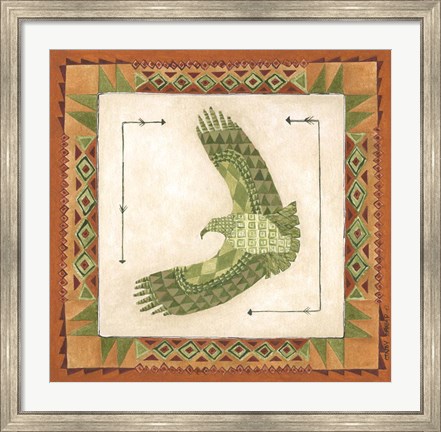 Framed Lodge Eagle Print