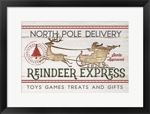 Framed Reindeer Express Print