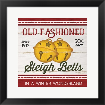 Framed Sleigh Bells Print