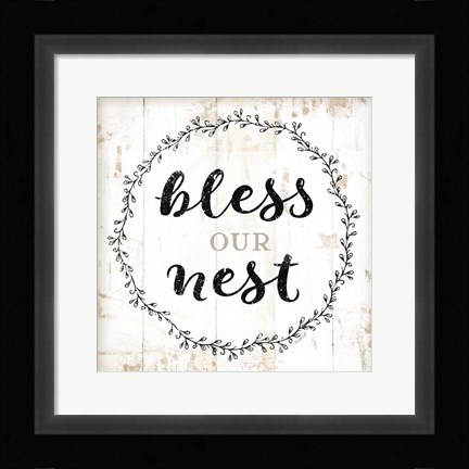 Framed Bless Our Nest Print