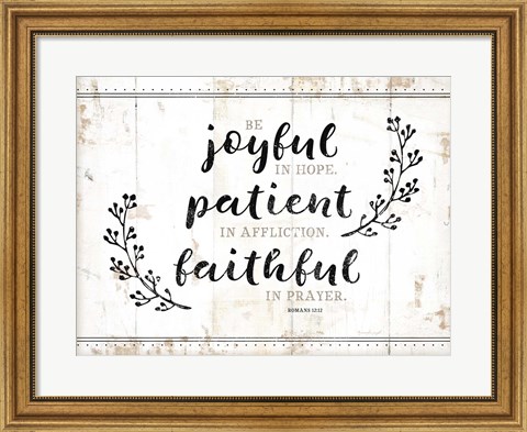 Framed Be Joyful Print