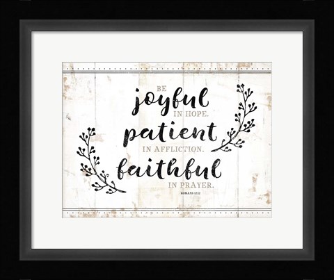 Framed Be Joyful Print