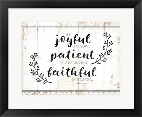 Framed Be Joyful Print