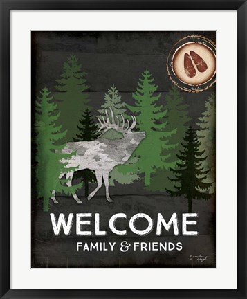 Framed Welcome Family &amp; Friends Print
