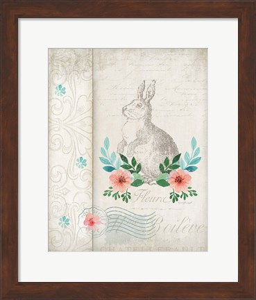 Framed French Spring Rabbit Print