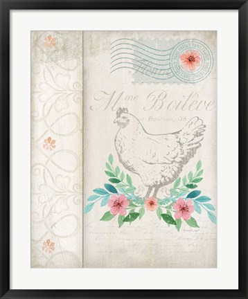 Framed French Spring Chicken Print